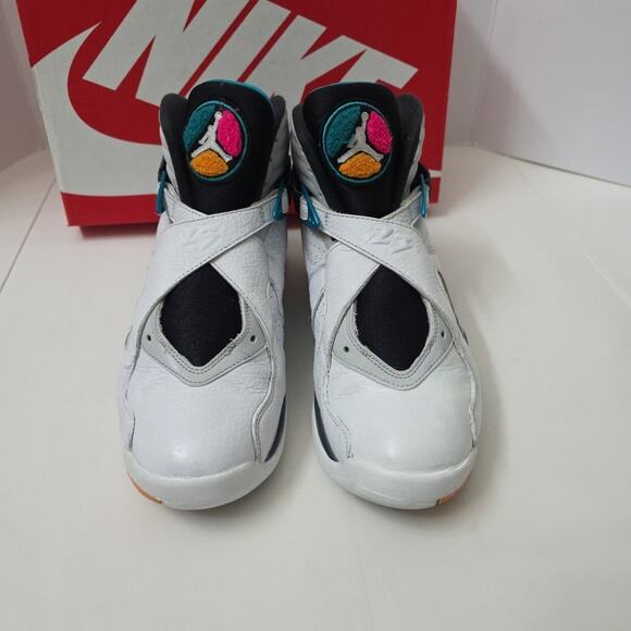 JORDAN 8 Retro South Beach 2018 Size 9 Turbo White Green Teal Gray main image 10
